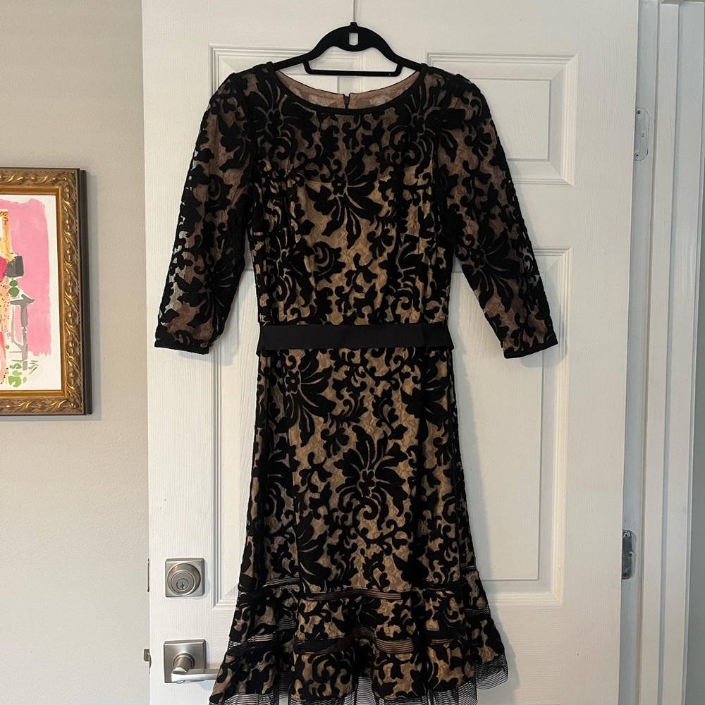Black Tan Lace Dress